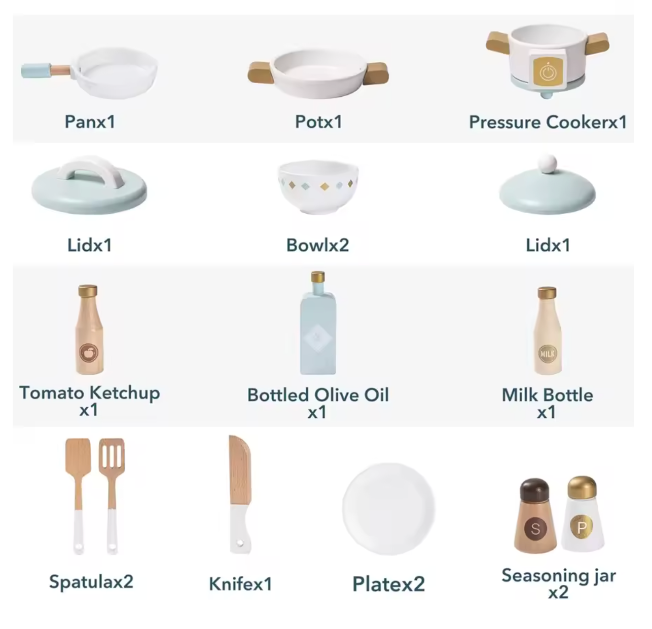 Robotime Robud - Grande Cucina in Legno per Bambini - Gioco di Imitazione Realistico per Bambine e Bambini dai 3 Anni