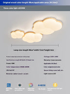 Minimalistische Deckenleuchte Nordische Baumwolle und Holz | Warme Atmosphäre Schlafzimmer