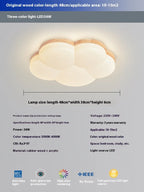 Minimalistische Deckenleuchte Nordische Baumwolle und Holz | Warme Atmosphäre Schlafzimmer