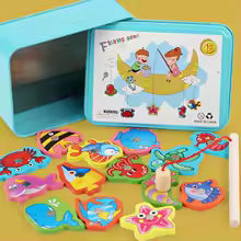 Gioco Educativo in Legno: Gioco di Pesca Magnetico per Neonati e Bambini (2-5 Anni)