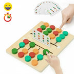 Montessori Holz-Schiebe-Puzzle-Spiel zum Erlernen von Farben