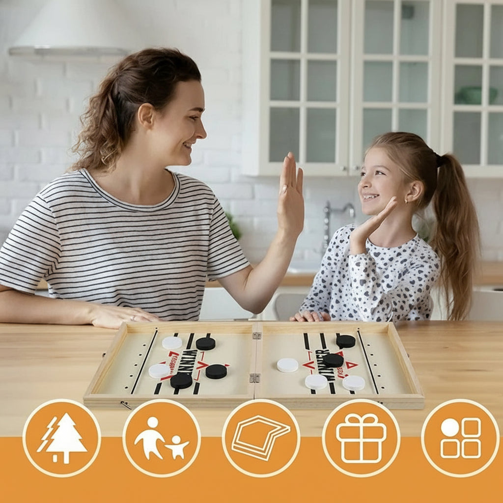 Family Puck Launcher Game: The Speed and Interaction Challenge