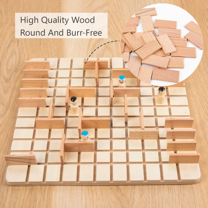Educational Wooden Chess Game for Children: Awakening and Logical Thinking