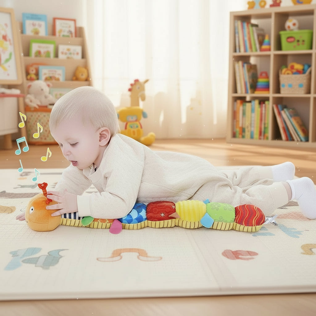 Animal Musicale Sensorielle en Peluche pour Bébé : Éveil et Croissance