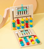 Montessori Holz-Schiebe-Puzzle-Spiel zum Erlernen von Farben