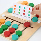 Montessori Holz-Schiebe-Puzzle-Spiel zum Erlernen von Farben