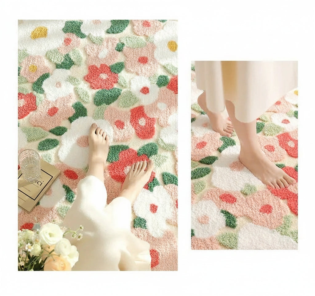 Tappeto Muschio Foresta Premium - Tappeto Arredo Floccato 3D per Camera da Letto