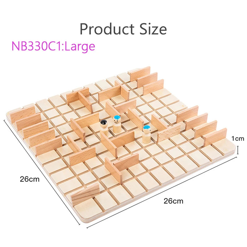 Educational Wooden Chess Game for Children: Awakening and Logical Thinking