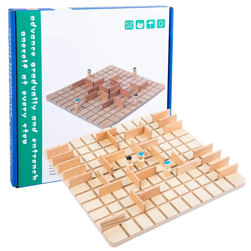 Educational Wooden Chess Game for Children: Awakening and Logical Thinking
