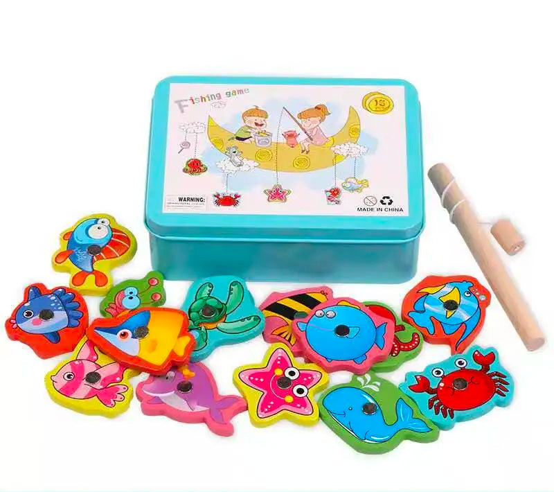 Gioco Educativo in Legno: Gioco di Pesca Magnetico per Neonati e Bambini (2-5 Anni)