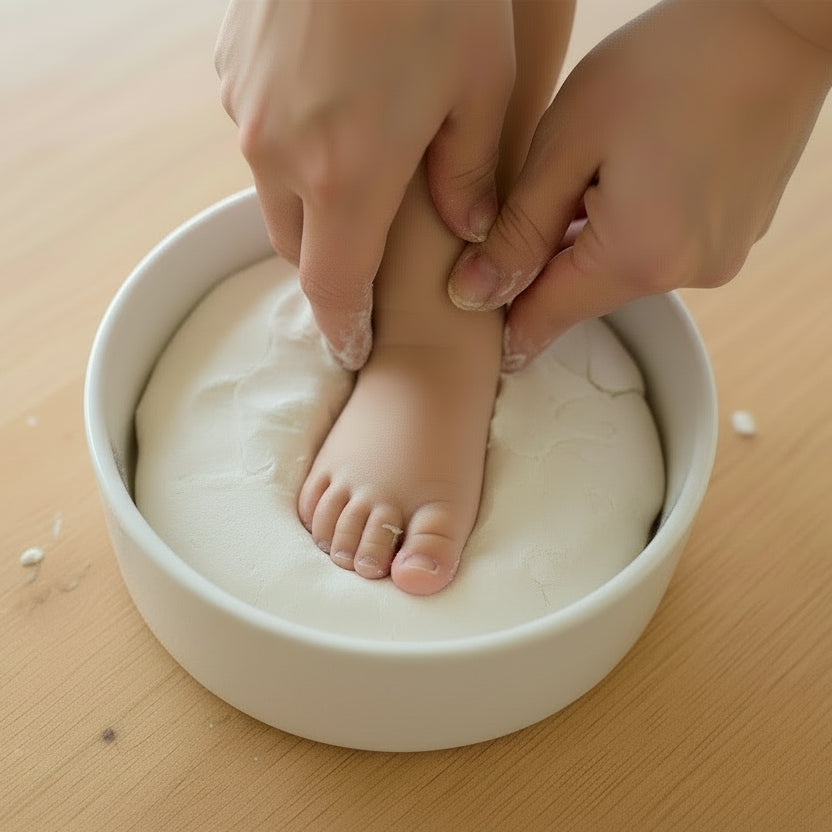 Kit d'Empreintes Main et Pied Bébé en Argile Souple DIY