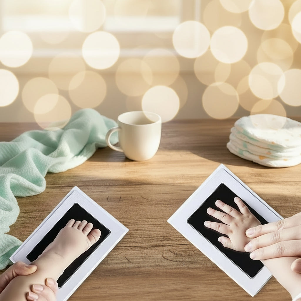 Kit d'Empreintes Main & Pied Bébé | Souvenir Naissance Unique