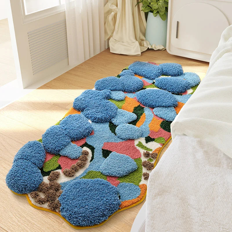 Tappeto Muschio Foresta Premium - Tappeto Arredo Floccato 3D per Camera da Letto