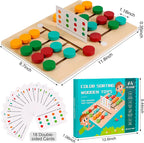 Montessori Holz-Schiebe-Puzzle-Spiel zum Erlernen von Farben