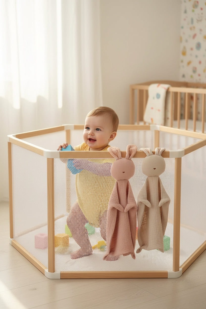 Doudou Coniglietto Lenitivo 100% Cotone Mussola per Sonno Sereno del Bambino