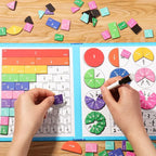 L'Inizio alle Frazioni Montessori: Gioco Educativo Magnetico in Legno