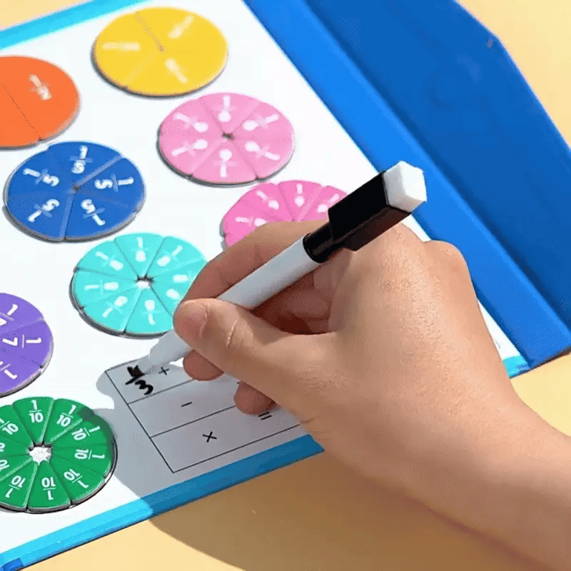 L'Inizio alle Frazioni Montessori: Gioco Educativo Magnetico in Legno