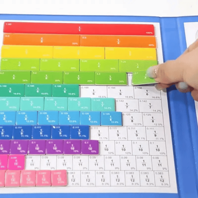 L'Inizio alle Frazioni Montessori: Gioco Educativo Magnetico in Legno