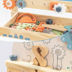 Robotime Robud - Banco da Lavoro in Legno Multifunzionale - L'Officina di Bricolage Ideale per Bambini (3+ Anni)